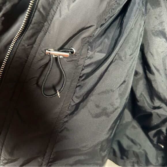 GEOX Womens Respira Utility Waterproof Breathable Italian Black Jacket Sz 10 - Picture 8 of 13